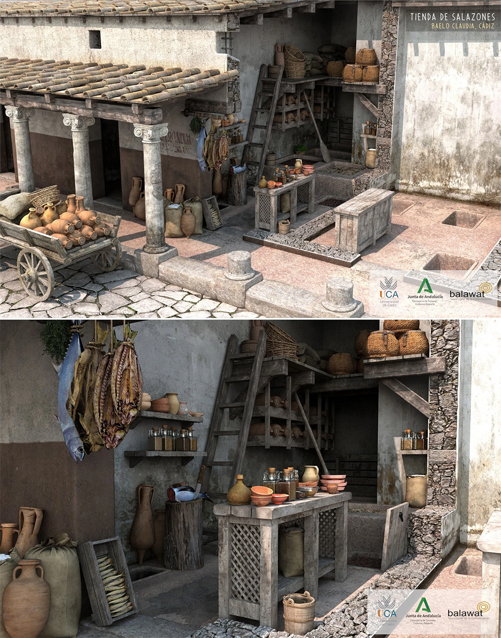 Reconstrucción Tienda de salazones. Baelo Claudia (Cádiz)