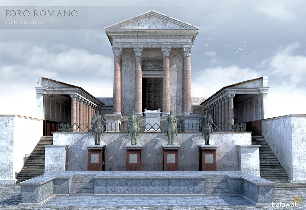 Zona superior del Foro romano. Cartagena