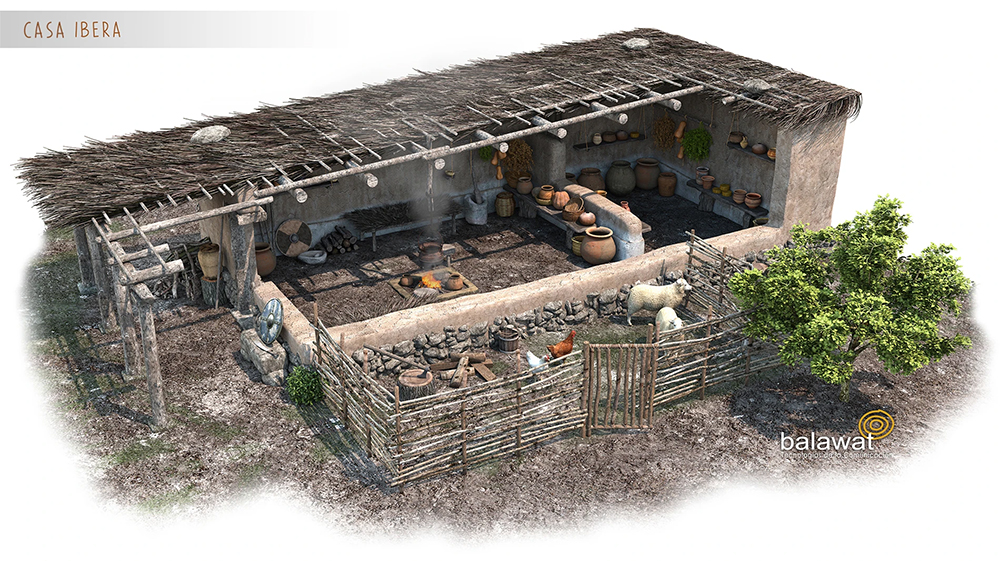 Casa ibera 3D abierta