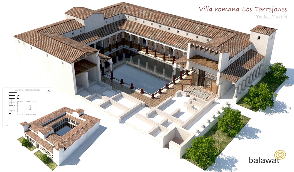 Villa romana Los Torrejones 3D. Murcia