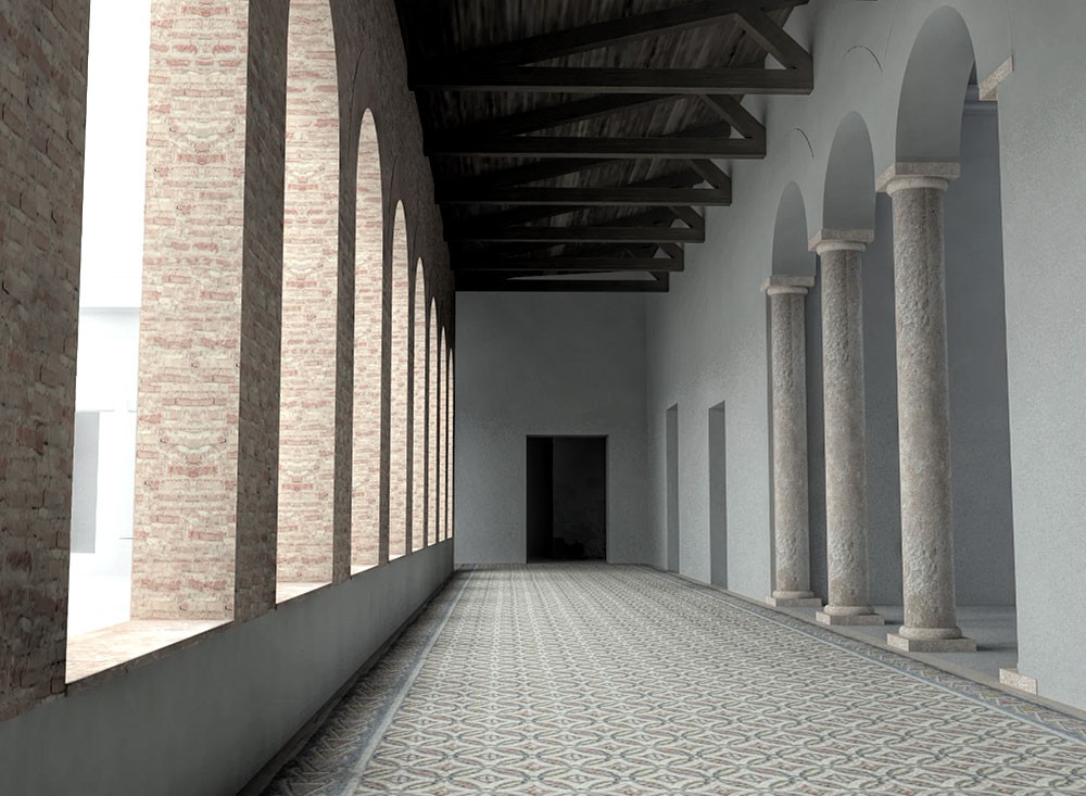 Peristilo de la villa La Olmeda